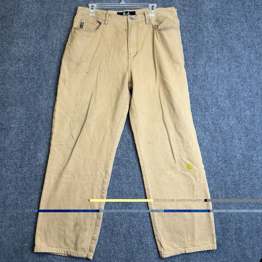 Vintage Guess Pants Mens 36x30 Brown Workwear Relaxed Fit‎ Street Wear 2000s Y2K